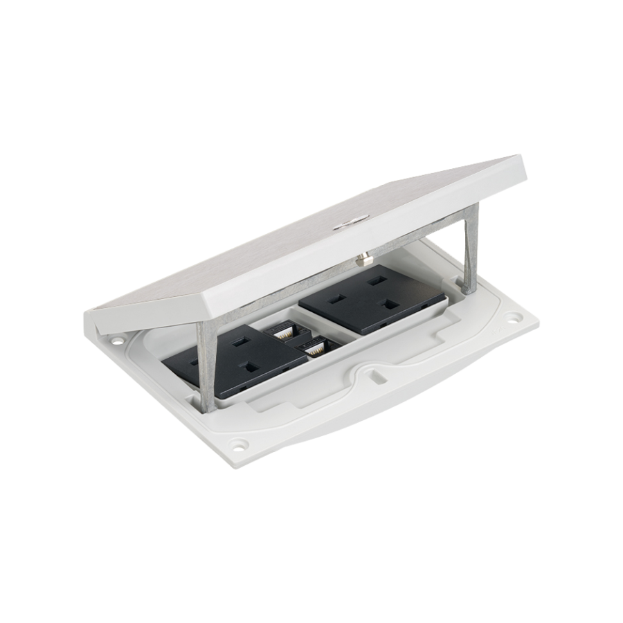 Pagal užsakymą pagamintas gaminys, grindų dėžutės įdėklas, KGT, IP66, 16 A, IK08, nerūdijantis plienas (Inox)