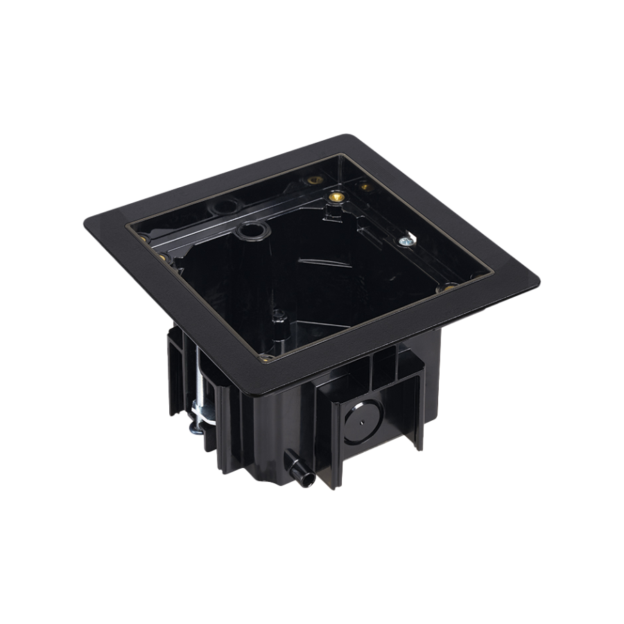 KGT floor box, IP66, IK08, 1.5×K45, For raised floor, black