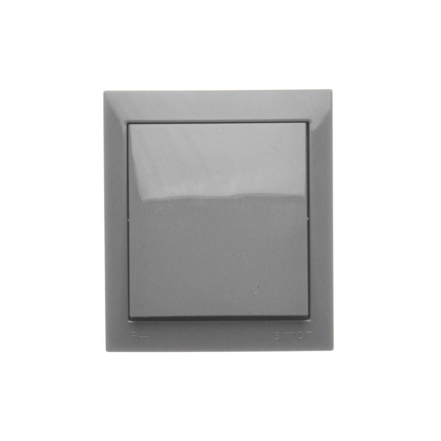Simon Aquaclick single contact push button without pictogram IP44, IP44, 10AX, dark grey