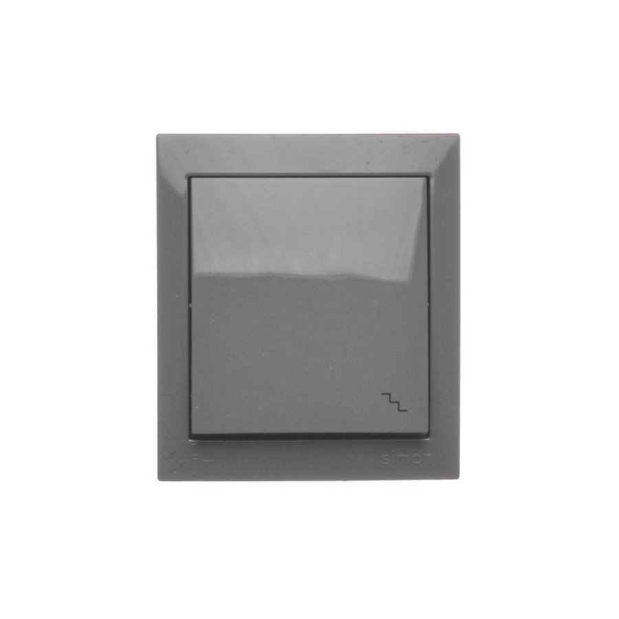 Simon Aquaclick splash-proof two way switch, IP44, 10AX, dark grey