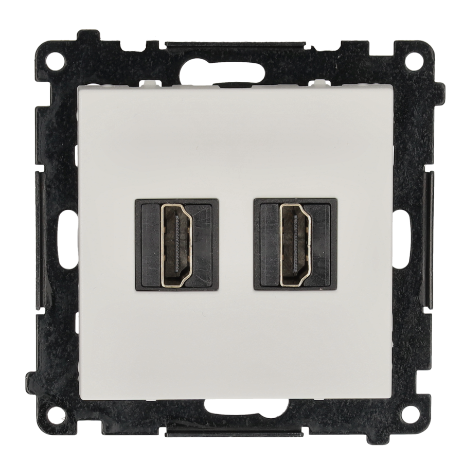 Simon 55 HDMI dviguba jungtis, modulis, HDMI standartas: HDMI 2.1, šviesiai pilka matinė