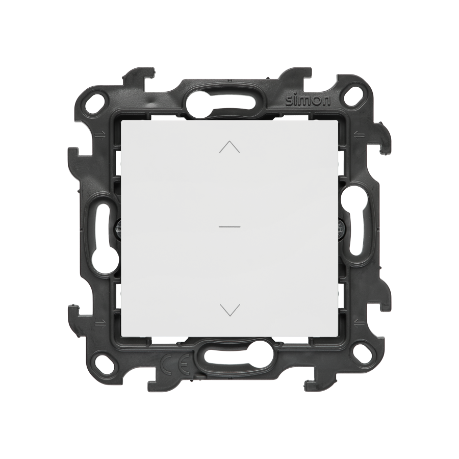 Three position (1-0-2) blind control single switch, (module), Simon 24, IP20/IP44, 10A, white