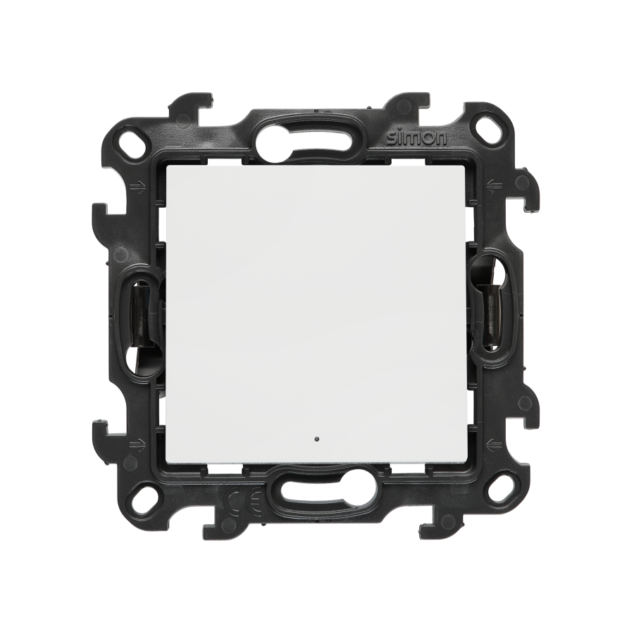 Single switch with backlight LED, (module), Simon 24, IP20/IP44, 10AX, white