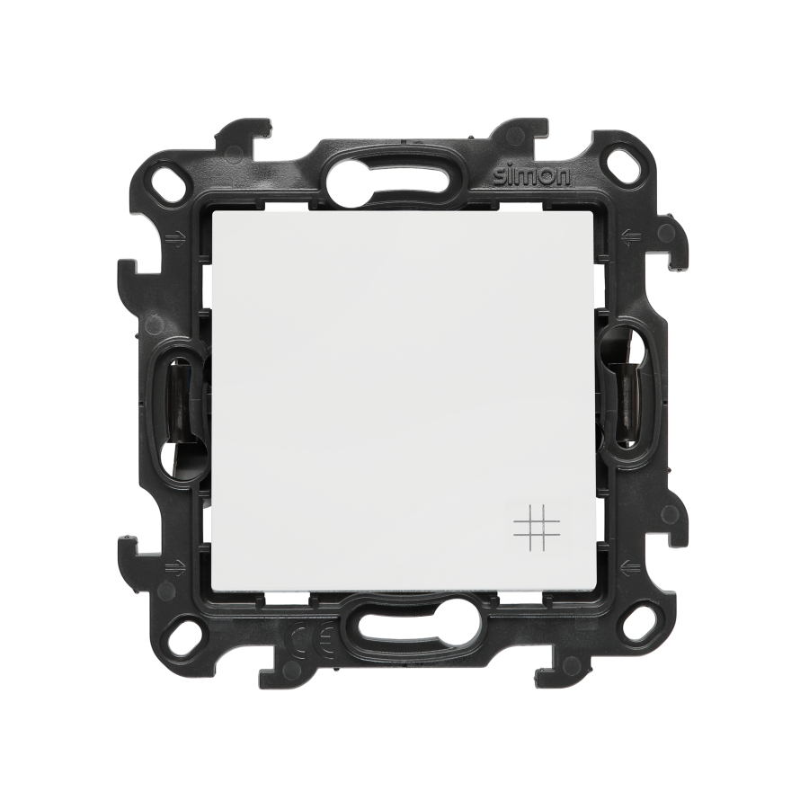 Interdediate switch with LED indicator light, (module), Simon 24, IP20/IP44, 10AX, white