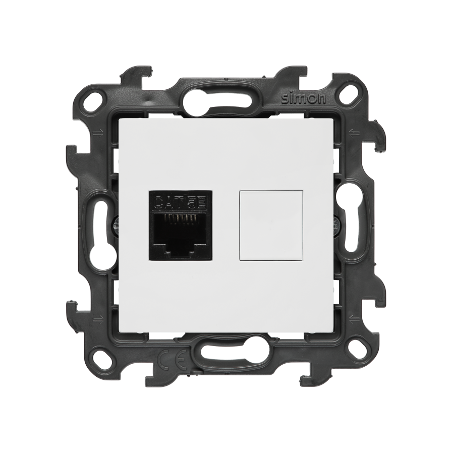 Viena IT lizdas RJ45, 5e kategorija, (modulis), „Simon 24“, IP20/IP44, balta