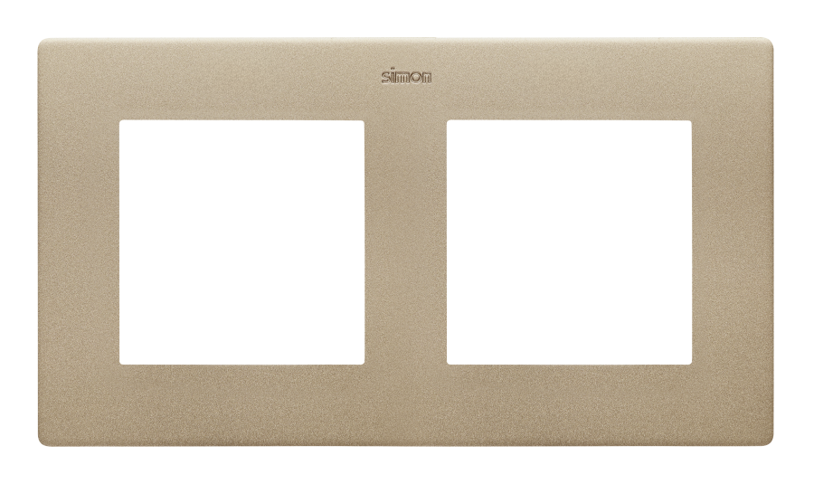 Double frame, Simon 24, IP20/IP44, champagne matt