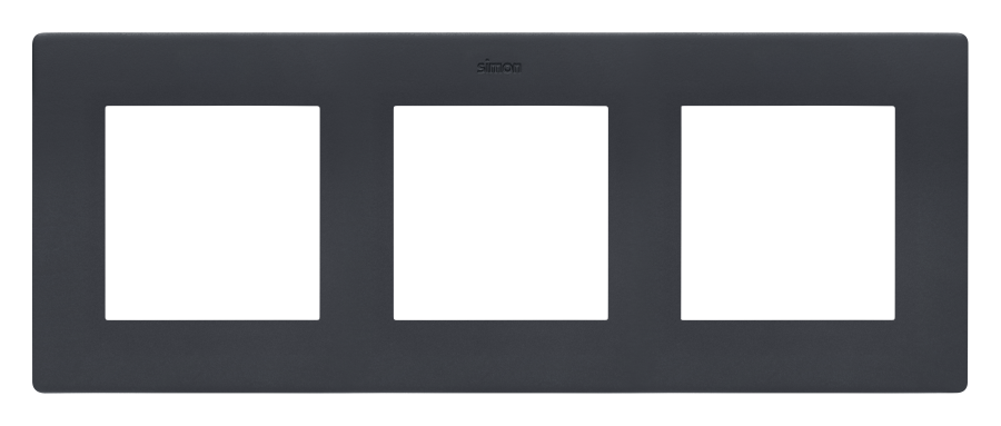 Triple frame, Simon 24, IP20/IP44, graphite mat