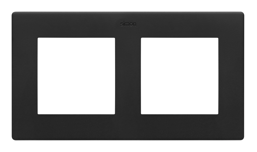 Double frame, Simon 24, IP20/IP44, black matt