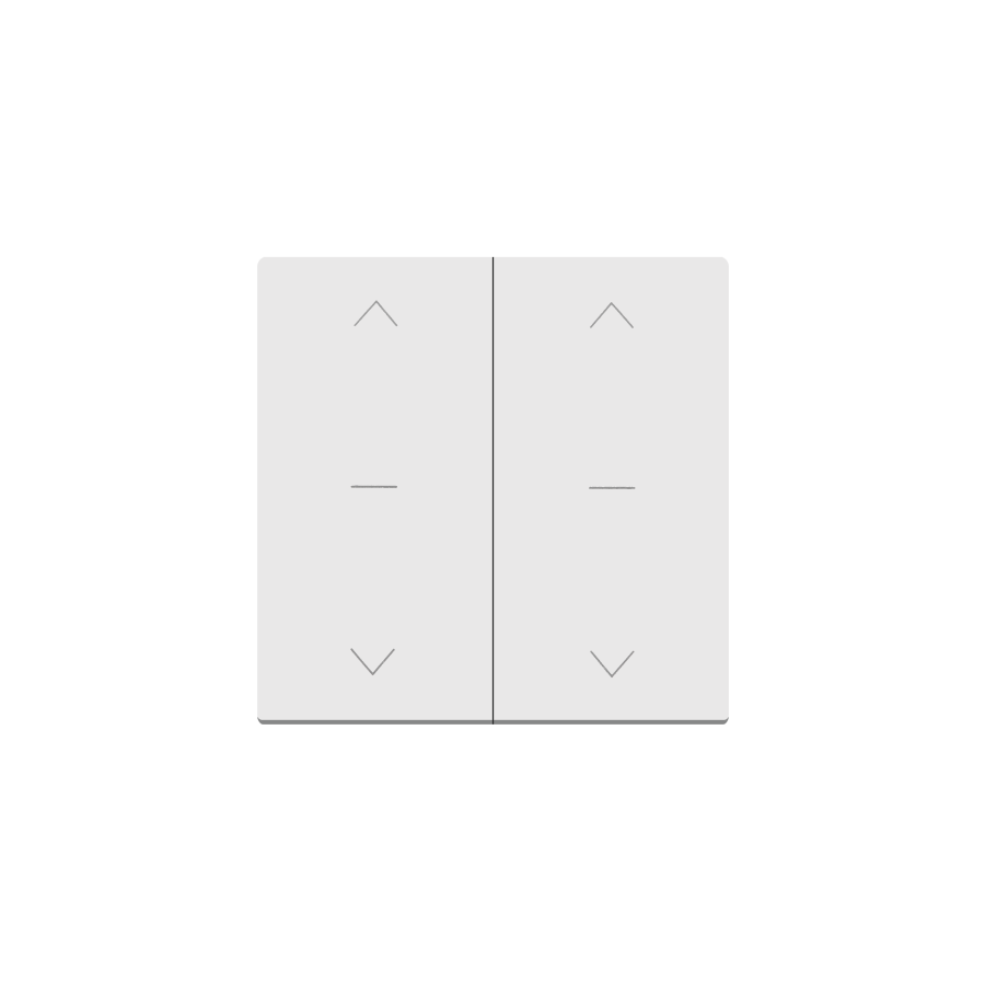 Buttoms for quadruple pushbutton / double roller blind pushbutton with pictogram, (rocker), Simon 24, IP20, white