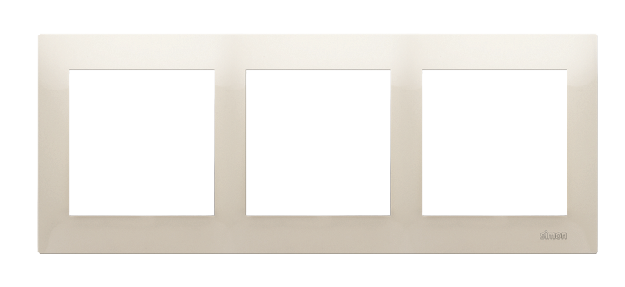 Simon 54 Premium triple frame, cream white/electro white