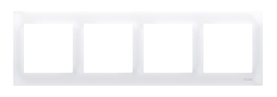 Simon 54 Premium quadruple frame, white