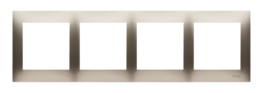 Simon 54 Premium quadruple frame, gold matt, metalic