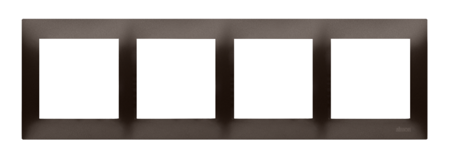 Simon 54 Premium keturvietis rėmelis, 4 vt., matinė bronza, metalizuota