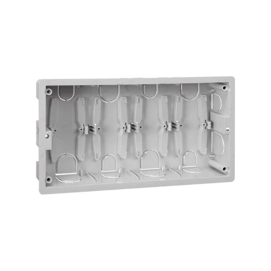 Flush mounted box, CIMA PRO, 8×K45, grey