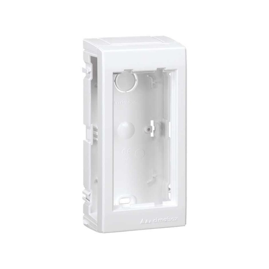 Surface mounted box, Without side covers, CIMA PRO, 2×K45, pure white