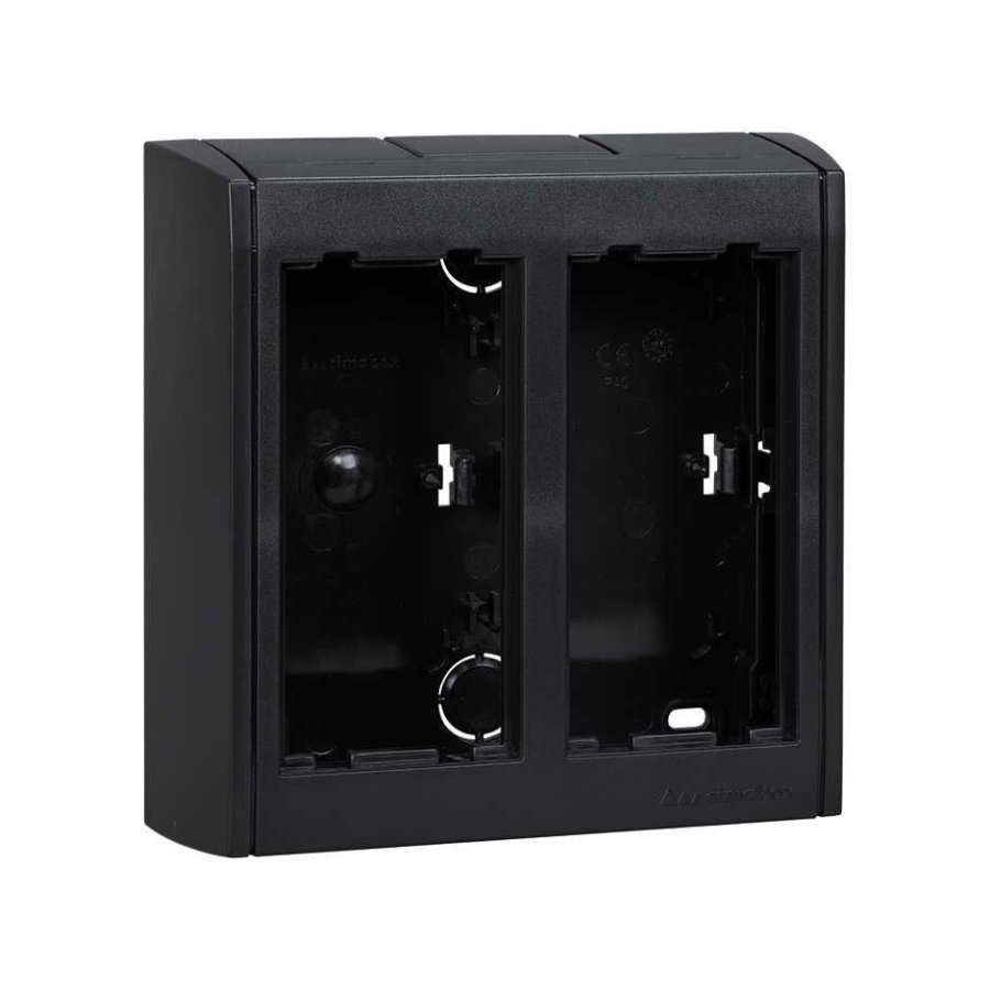 Surface mounted box, With side covers, CIMA PRO, 4×K45, grey graphite