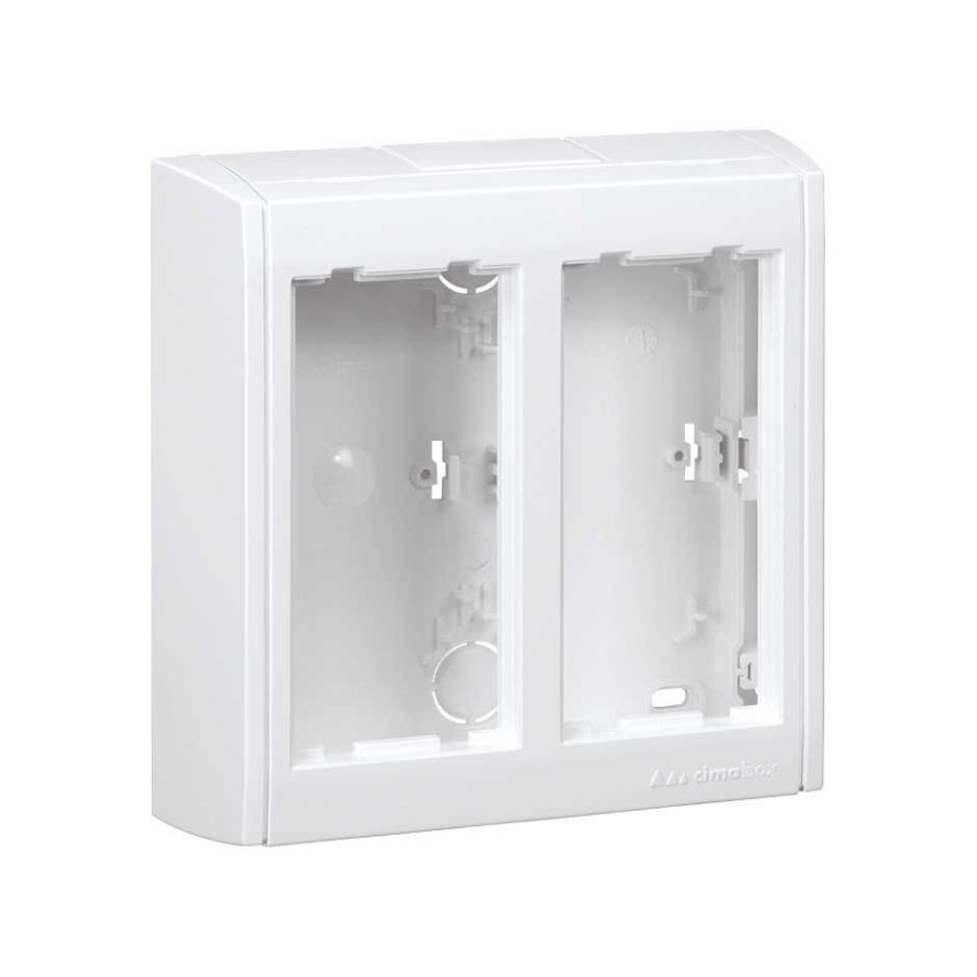 Surface mounted box, With side covers, CIMA PRO, 4×K45, pure white
