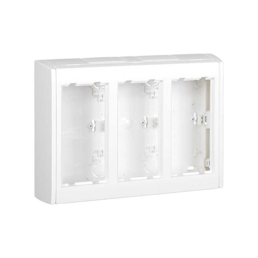 Surface mounted box, With side covers, CIMA PRO, 6×K45, pure white