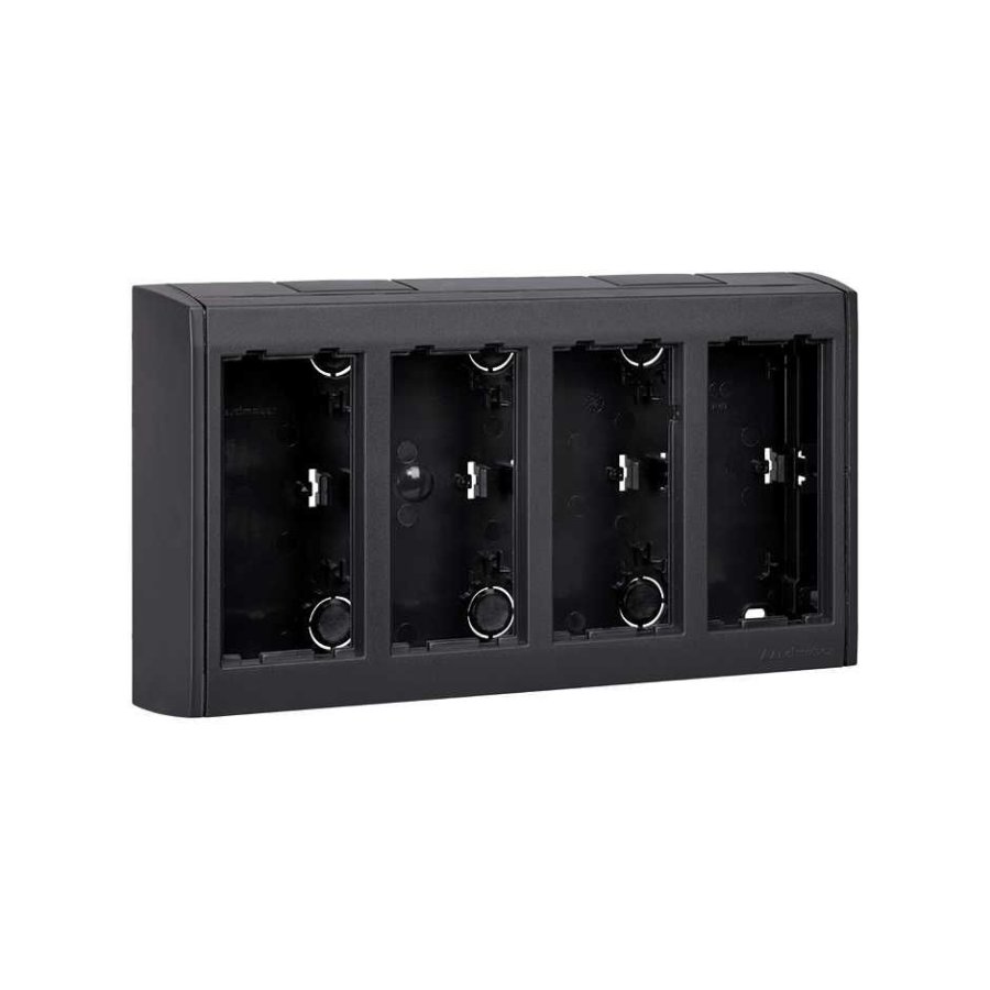 Surface mounted box, With side covers, CIMA PRO, 8×K45, grey graphite