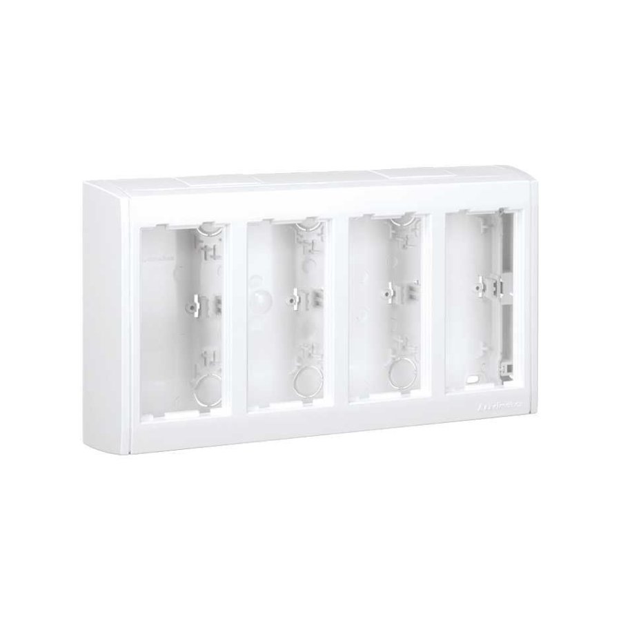 Surface mounted box, With side covers, CIMA PRO, 8×K45, pure white