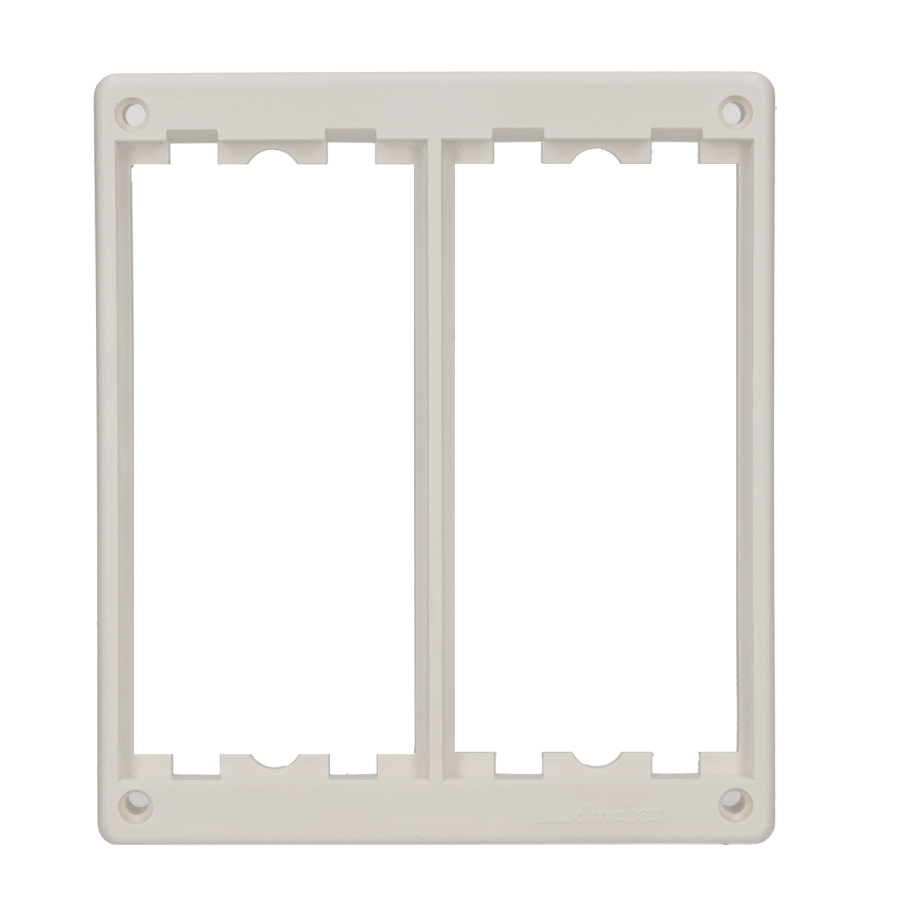 Frame for S66/.. adapters, CIMA, 2×CIMA, Spare piece, for SF series floor boxes, pure white