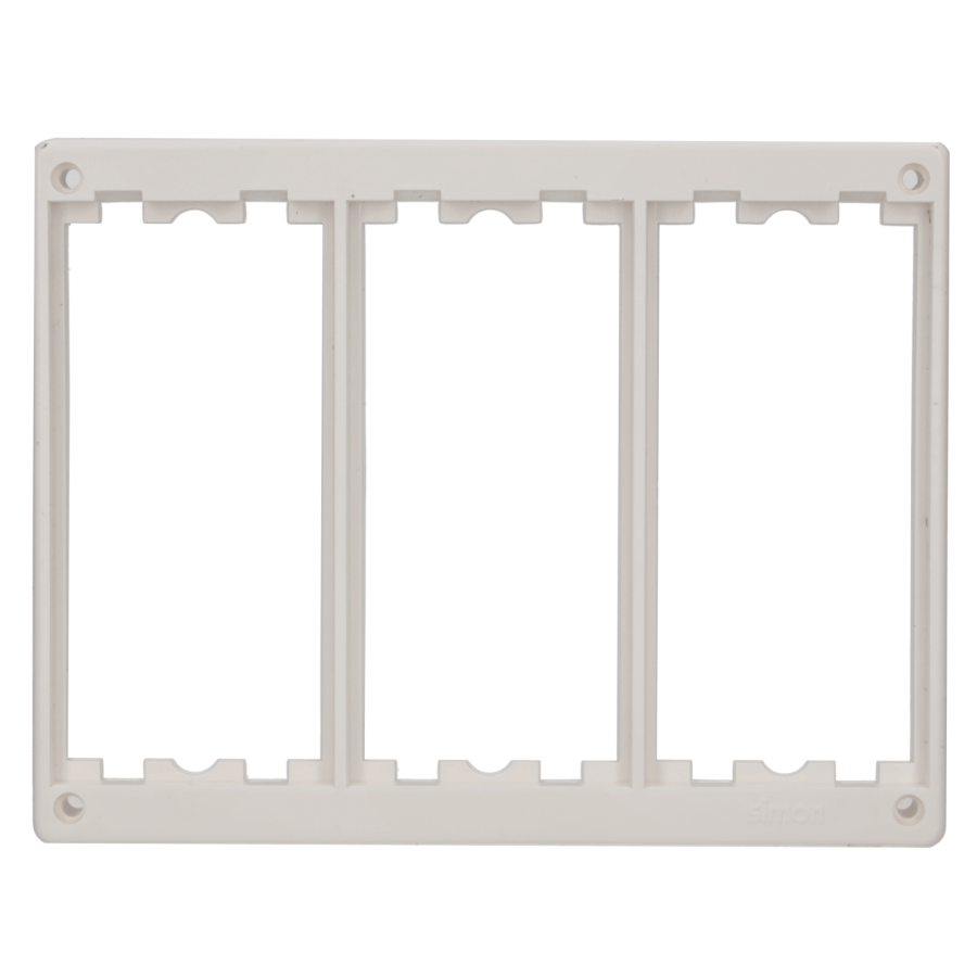 Frame for S66/.. adapters, CIMA, 3×CIMA, Spare piece, for SF series floor boxes, pure white