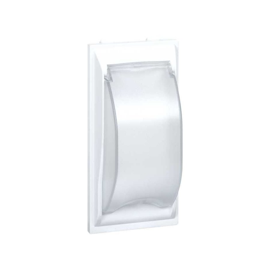 Dangtelis su dangčiu, CIMA, skirtas ST, ALC, 2-poliai įrenginiai, 108×52 mm, gryna balta (Pure white)