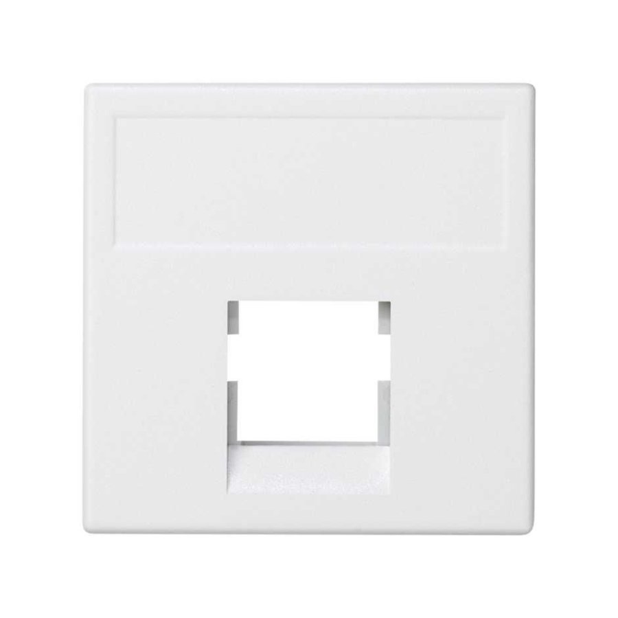 IT/telephone plague, K45, R&M, Single Without cover Flat, 45×45mm, pure white