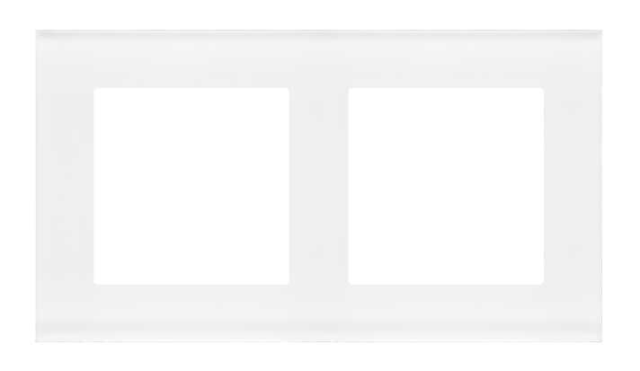 Simon 55 Nature double frame, glass, white frosted glass