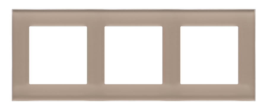 Simon 55 Nature triple frame, glass, frosted beige glass