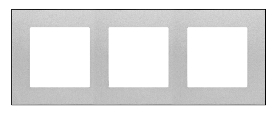 Simon 55 triple frame, black base, aluminum
