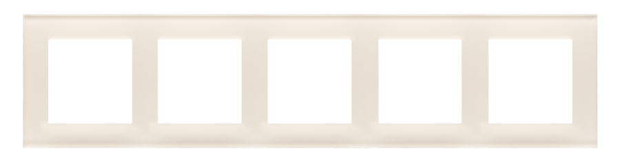 Simon 55 Nature quintuple frame, glass, frosted cream glass