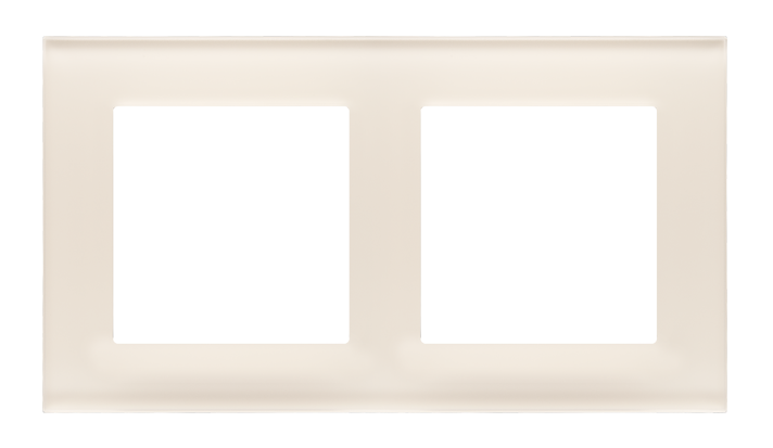Simon 55 Nature double frame, glass, frosted cream glass