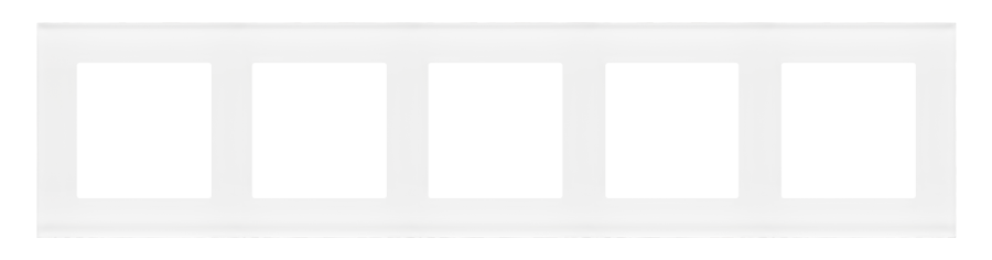 Simon 55 Nature quintuple frame, glass, white frosted glass