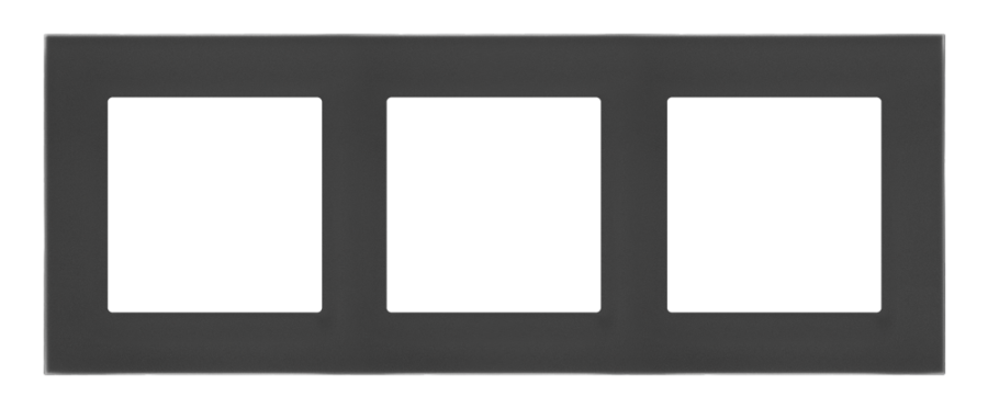 Simon 55 Nature triple frame, glass, frosted black glass