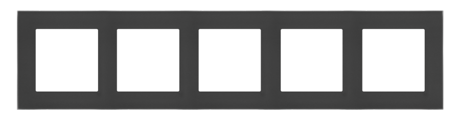 Simon 55 Nature quintuple frame, glass, frosted black glass