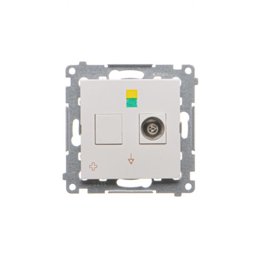 Simon 54 equipotential socket, (module), Screw terminals 2.5, 4, 6 mm2, antibacterial white