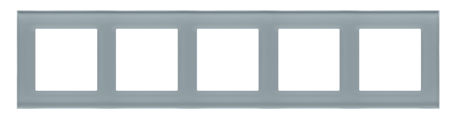 Simon 55 Nature quintuple frame, glass, frosted gray glass