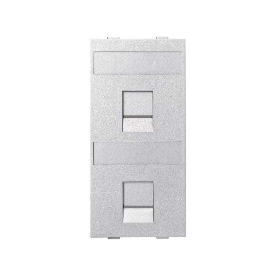 Pagal užsakymą pagamintas gaminys, IT/telefoninis jungiklis (dangtelis), CIMA, IP20, Montavimo matmenys: 108×52 mm, aliuminis