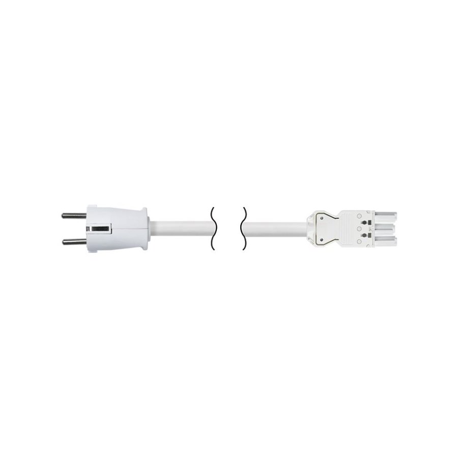 GESIS® connection cord, 2m, 3x1,5mm, 16A, pure white