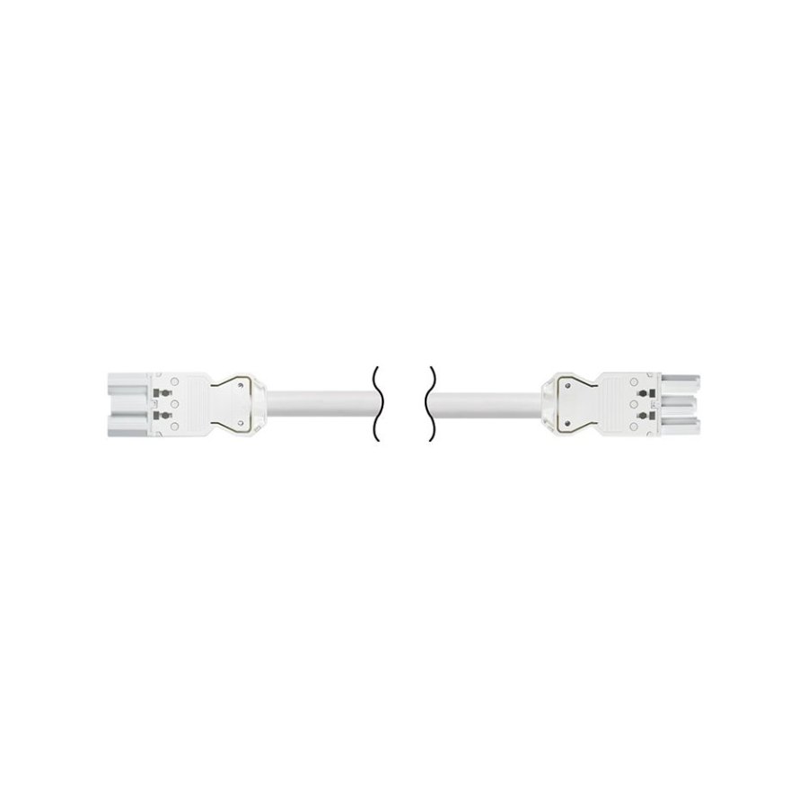 GESIS® connection cord, 3m, 3x3,25mm, 16A, pure white