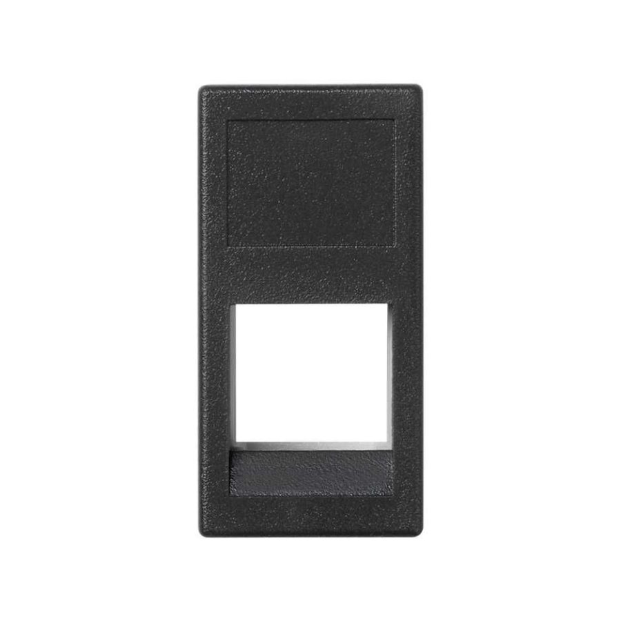 IT/telefonų plokštelė, K45, ORTRONICS, pavienė be viršelio, plokščia, 45×22,5 mm, juoda