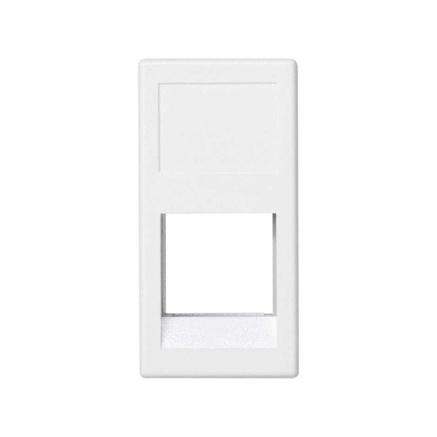 IT/telephone plague, K45, ORTRONICS, Single Without cover Flat, 45×22.5mm, pure white