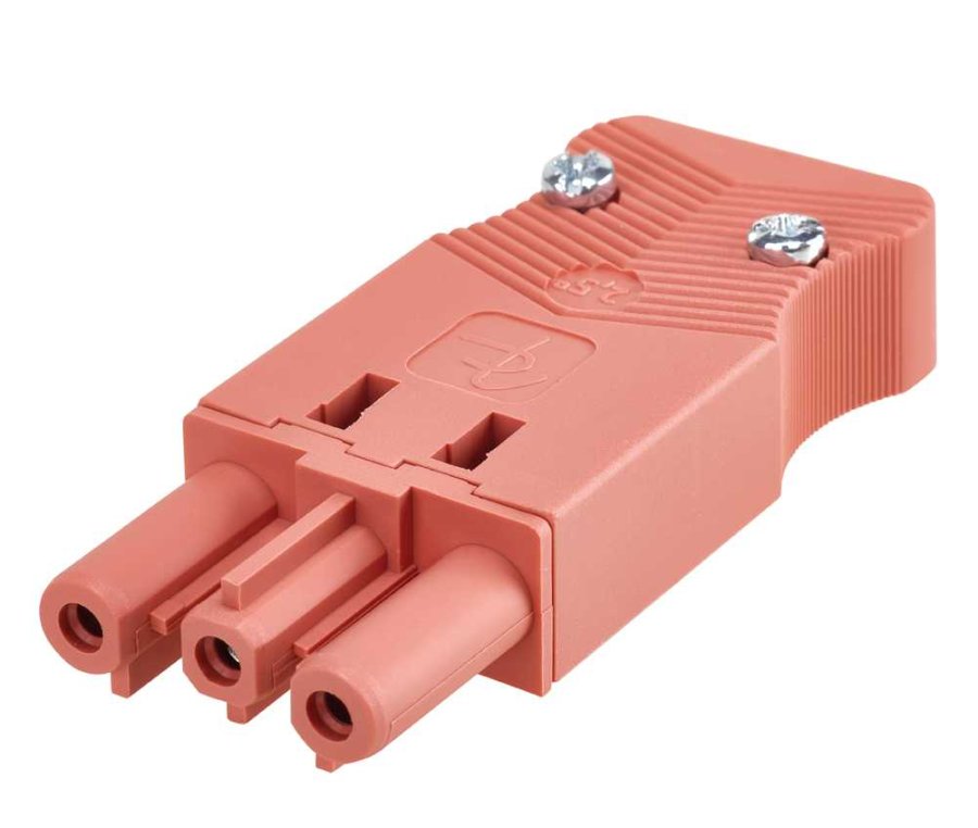 Moteriška kištukinė jungtis, GESIS®, 3-poli, 16 A, 250 V, raudona