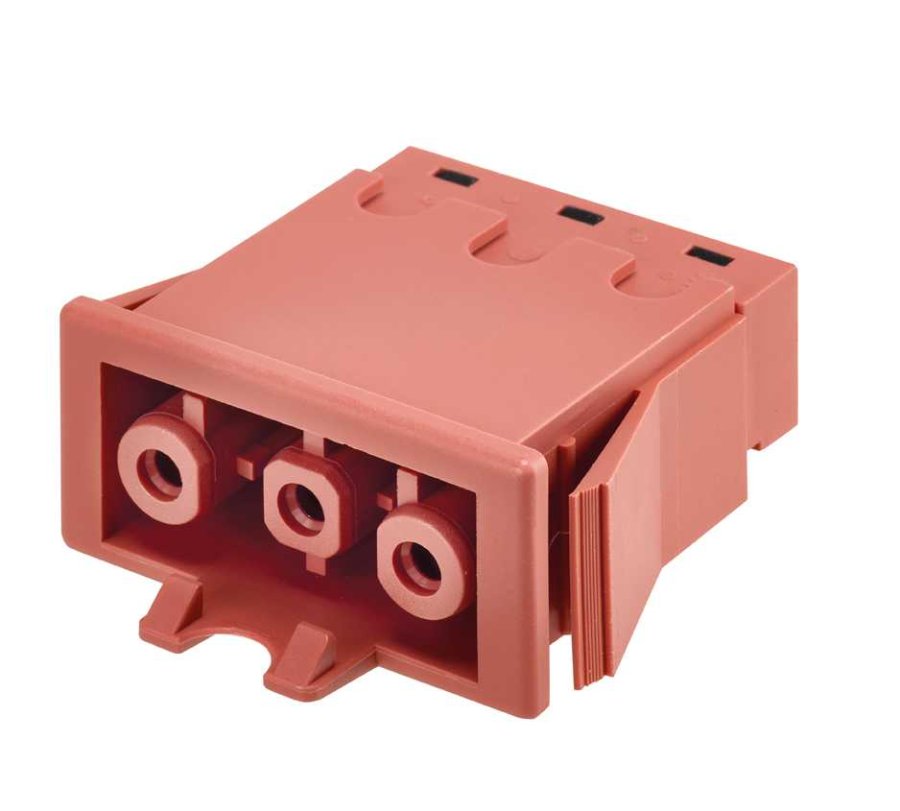 Moteriškoji jungtis, GESIS®, 3-polė jungtis, 16 A, 250 V, raudona
