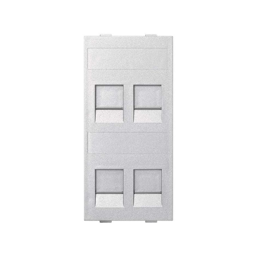 IT/telephone plague, CIMA, Keystone, quadruple Flat Universal With covers, 108×52mm, aluminum