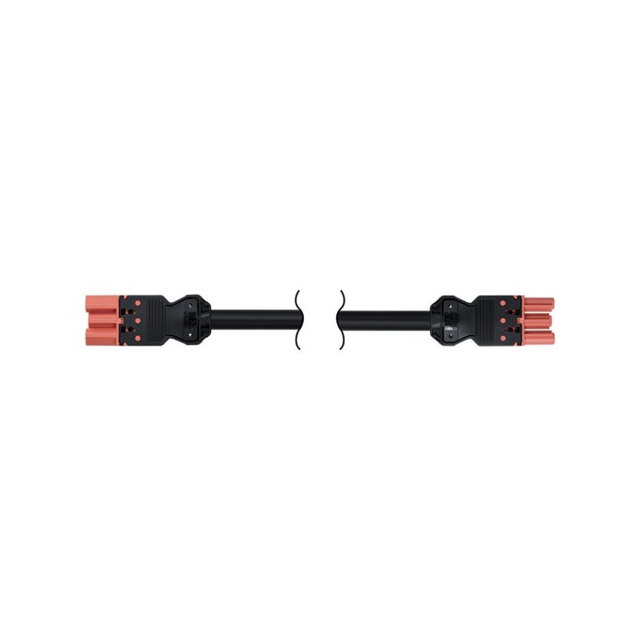 GESIS® jungiamasis laidas, 2 m, 3 × 3,25 mm, 16 A, raudona